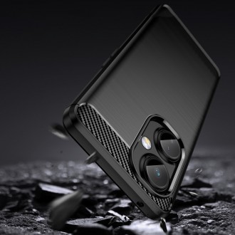 Pouzdro Carbon Case pro OnePlus Nord CE 3 flexibilní silikonový karbonový kryt černý