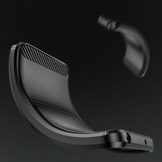 Pouzdro Carbon Case pro OnePlus Nord CE 3 flexibilní silikonový karbonový kryt černý
