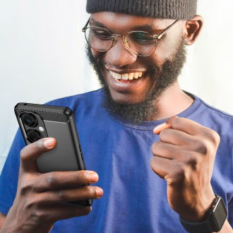 Pouzdro Carbon Case pro OnePlus Nord CE 3 flexibilní silikonový karbonový kryt černý