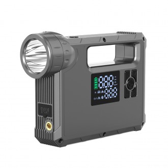 Choetech startér s kompresorem, powerbanka 8000mAh, LED svítilna černá (TC0017)