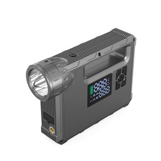 Choetech startér s kompresorem, powerbanka 8000mAh, LED svítilna černá (TC0017)