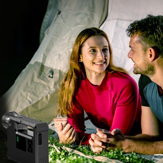Choetech startér s kompresorem, powerbanka 8000mAh, LED svítilna černá (TC0017)