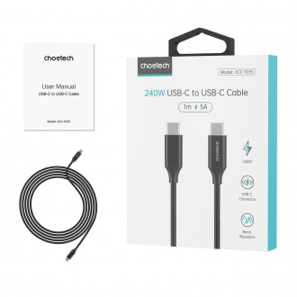 Choetech kabel USB-C - USB-C PD3.1 240W 1m černý (XCC-1035)