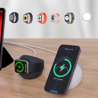 MagSafe držák indukční nabíječky pro iPhone a Apple Watch nabíječka Choetech stojánek na telefon černý