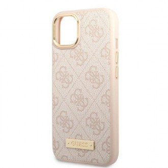 Guess GUHMP13MU4GPRP iPhone 13 6.1 &quot;pink / pink hard case 4G Logo Plate MagSafe