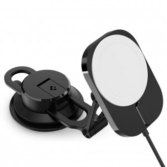 Spigen ITM35W ONETAP PRO 3 MAGNETICKÁ MAGSAFE PALUBNÍ DESKA UPEVŇOVACÍ BEZDRÁTOVÁ NABÍJEČKA ČERNÁ