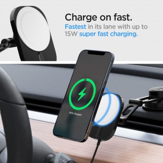 Spigen ITM35W ONETAP PRO 3 MAGNETICKÁ MAGSAFE PALUBNÍ DESKA UPEVŇOVACÍ BEZDRÁTOVÁ NABÍJEČKA ČERNÁ