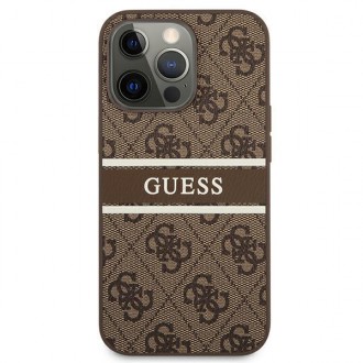Guess GUHCP13L4GDBR iPhone 13 Pro / 13 6"1 brązowy/brown hardcase 4G Stripe