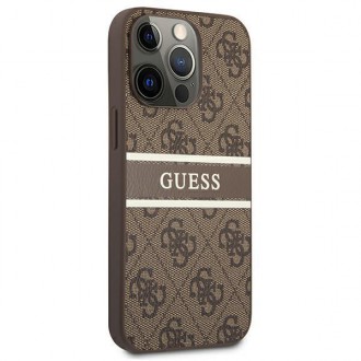 Guess GUHCP13L4GDBR iPhone 13 Pro / 13 6"1 brązowy/brown hardcase 4G Stripe