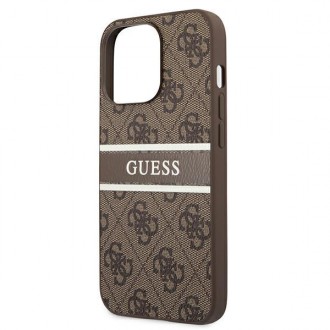 Guess GUHCP13L4GDBR iPhone 13 Pro / 13 6"1 brązowy/brown hardcase 4G Stripe