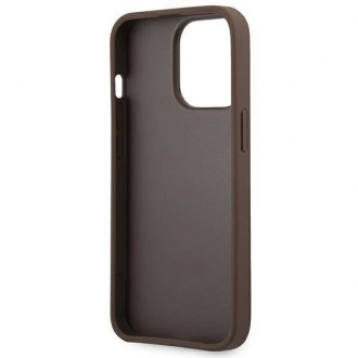 Guess GUHCP13L4GDBR iPhone 13 Pro / 13 6"1 brązowy/brown hardcase 4G Stripe