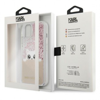 Karl Lagerfeld KLHCP13MPABGNU iPhone 13 6,1" różowy/pink hardcase PEEK A BOO Liquid Glitter
