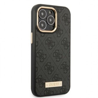 Guess GUHMP13LU4GPRK iPhone 13 Pro / 13 6.1 &quot;black / black hard case 4G Logo Plate MagSafe