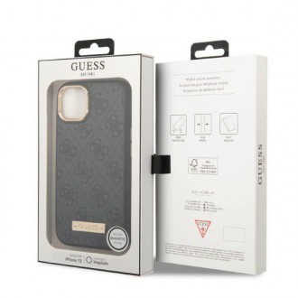 Guess GUHMP13MU4GPRK iPhone 13 6.1 &quot;black / black hard case 4G Logo Plate MagSafe