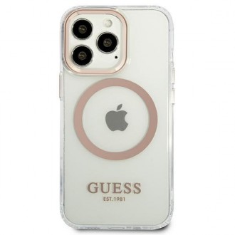 Guess GUHMP13XHTRMD iPhone 13 Pro Max 6.7 &quot;gold / gold hard case Metal Outline Magsafe