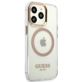 Guess GUHMP13XHTRMD iPhone 13 Pro Max 6.7 &quot;gold / gold hard case Metal Outline Magsafe