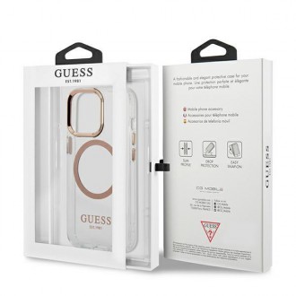 Guess GUHMP13XHTRMD iPhone 13 Pro Max 6.7 &quot;gold / gold hard case Metal Outline Magsafe