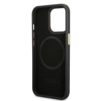 Guess GUHMP13XU4GPRK iPhone 13 Pro Max 6,7" czarny/black hard case 4G Logo Plate MagSafe