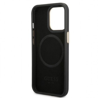 Guess GUHMP14XU4GPRK iPhone 14 Pro Max 6.7 &quot;black / black hard case 4G Logo Plate MagSafe