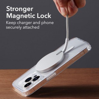 ESR HALOLOCK MINI MAGNETICKÁ MAGSAFE BEZDRÁTOVÁ NABÍJEČKA STŘÍBRNÁ