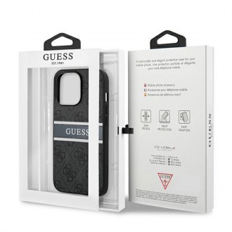 Guess GUHCP13L4GDGR iPhone 13 Pro / 13 6,1" szary/grey hardcase 4G Stripe