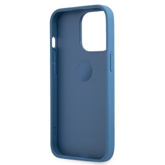 Guess GUHCP13L4GMRBL iPhone 13 Pro / 13 6,1&quot; modro/modrý pevný obal 4G s kroužkovým stojánkem