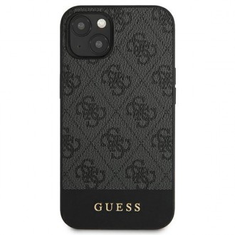 Guess GUHCP13SG4GLGR iPhone 13 mini 5,4&quot; šedý/šedý pevný obal 4G Stripe Collection