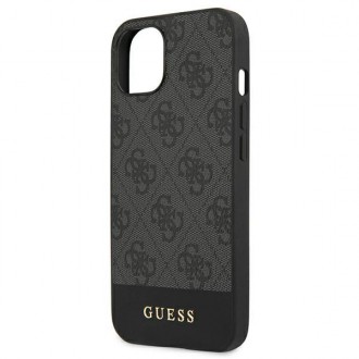 Guess GUHCP13SG4GLGR iPhone 13 mini 5,4&quot; šedý/šedý pevný obal 4G Stripe Collection