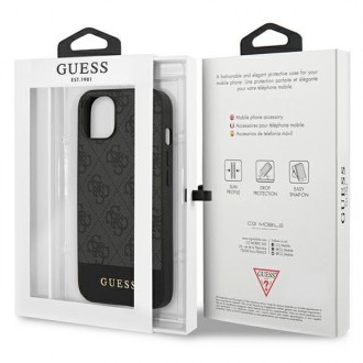 Guess GUHCP13SG4GLGR iPhone 13 mini 5,4&quot; šedý/šedý pevný obal 4G Stripe Collection