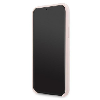 Guess GUHCN65LS4GLP iPhone 11 Pro Max světle růžové/světle růžové pevné pouzdro silikonové 4G Tone On Tone