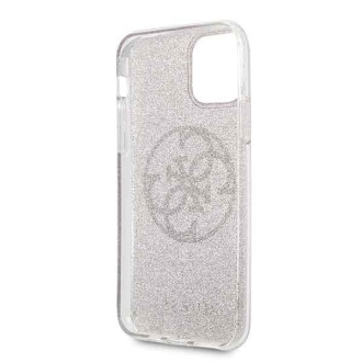 Guess GUHCN58PCUGLPI iPhone 11 Pro różowy/pink hard case 4G Circle Glitter
