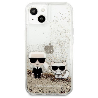 Karl Lagerfeld KLHCP13SGKCD iPhone 13 mini 5,4" złoty/gold hardcase Liquid Glitter Karl&Choupette