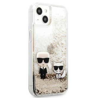 Karl Lagerfeld KLHCP13SGKCD iPhone 13 mini 5,4" złoty/gold hardcase Liquid Glitter Karl&Choupette