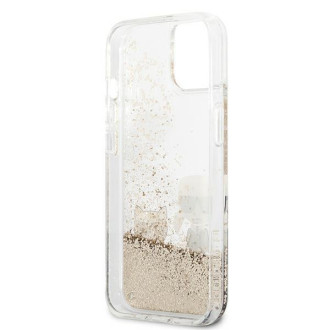 Karl Lagerfeld KLHCP13SGKCD iPhone 13 mini 5,4" złoty/gold hardcase Liquid Glitter Karl&Choupette