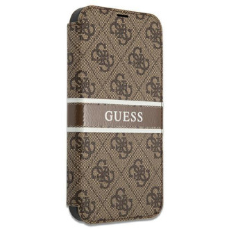Guess GUBKP13M4GDBR iPhone 13 6,1" brązowy/brown book 4G Stripe