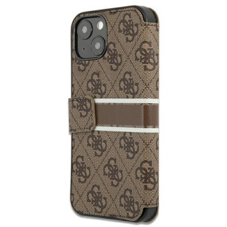 Guess GUBKP13M4GDBR iPhone 13 6,1" brązowy/brown book 4G Stripe