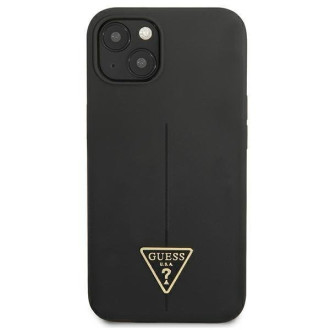 Guess GUHCP13MSLTGK iPhone 13 6,1&quot; černý/černý pevný obal silikonový trojúhelník