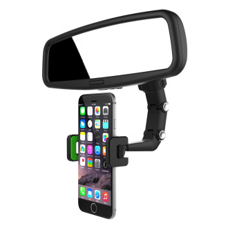 Adjustable car rearview mirror holder for smartphone