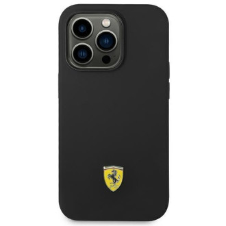 Ferrari FESSIHMP14XBK iPhone 14 Pro Max 6,7" czarny/black hardcase Silicone Metal Logo Magsafe