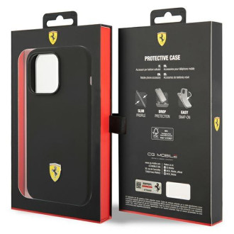 Ferrari FESSIHMP14XBK iPhone 14 Pro Max 6,7" czarny/black hardcase Silicone Metal Logo Magsafe