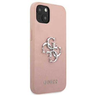 Guess GUHCP13MSA4GSPI iPhone 13 6,1" różowy/pink hardcase Saffiano 4G Metal Logo