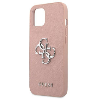 Guess GUHCP13MSA4GSPI iPhone 13 6,1" różowy/pink hardcase Saffiano 4G Metal Logo