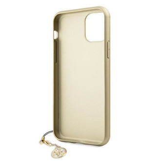 Guess GUHCN61GF4GBR iPhone 11 6.1&quot; / Xr hnědé/hnědé pevné pouzdro 4G Charms Collection