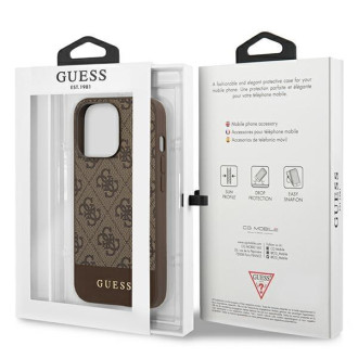 Guess GUHCP13XG4GLBR iPhone 13 Pro Max 6,7&quot; hnědé/hnědé pevné pouzdro 4G Stripe Collection