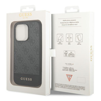 Guess GUHCP14XG4GLGR iPhone 14 Pro Max 6,7" szary/grey hard case 4G Stripe Collection