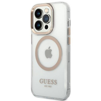 Guess GUHMP14XHTRMD iPhone 14 Pro Max 6.7 "gold / gold hard case Metal Outline Magsafe