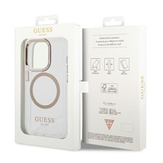 Guess GUHMP14XHTRMD iPhone 14 Pro Max 6.7 "gold / gold hard case Metal Outline Magsafe