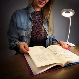 Wireless LED reading lamp with clip + white micro USB cable