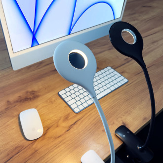 Wireless LED reading lamp with clip + white micro USB cable