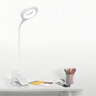 Wireless LED reading lamp with clip + white micro USB cable